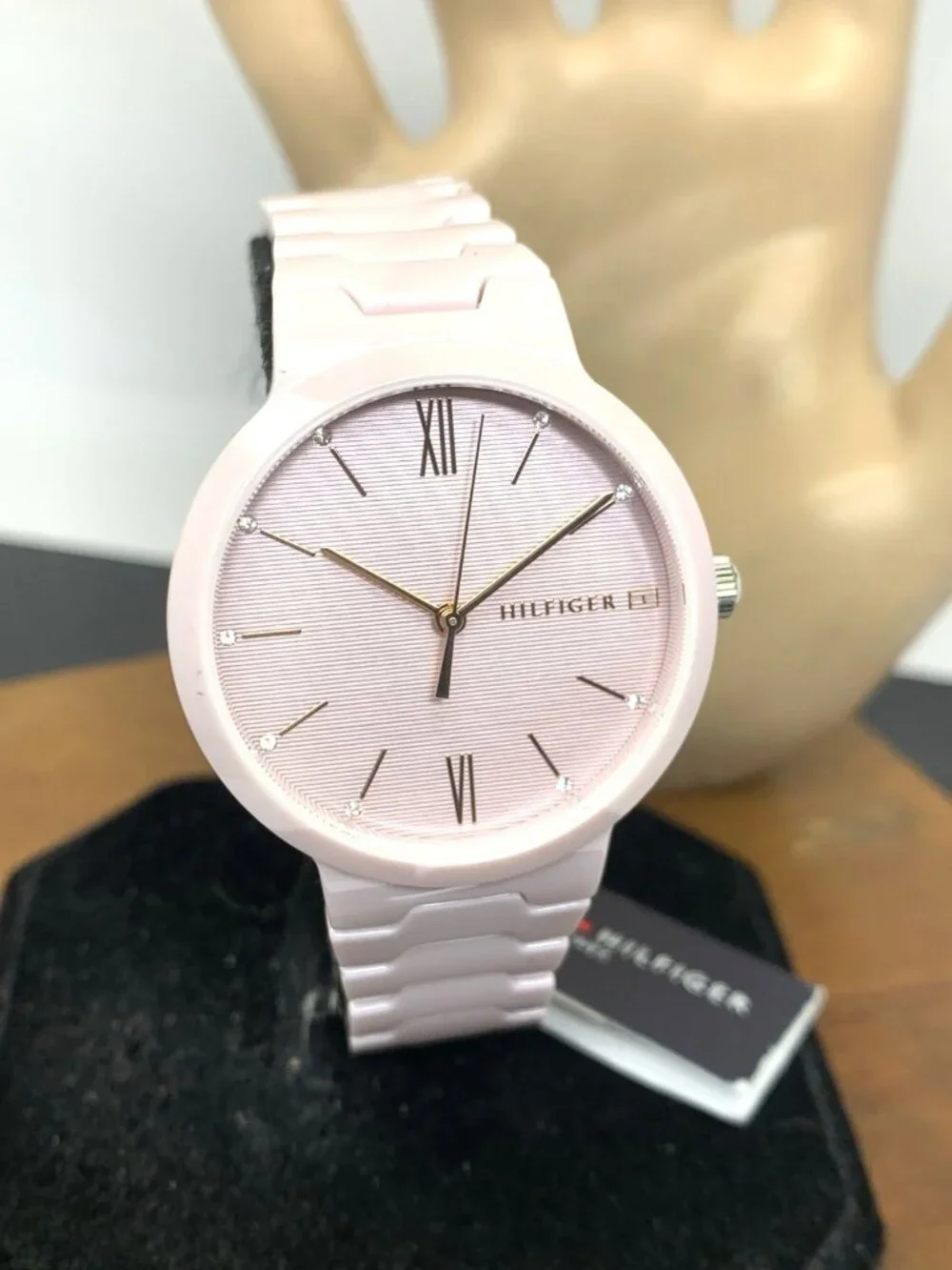Tommy Hilfiger Women's Watch 1781957 Quartz Pink Ceramic 36mm With Box